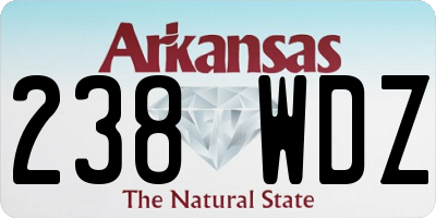 AR license plate 238WDZ
