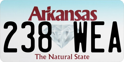 AR license plate 238WEA