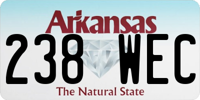 AR license plate 238WEC