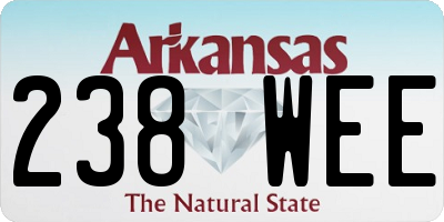 AR license plate 238WEE