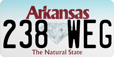 AR license plate 238WEG