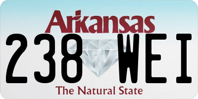 AR license plate 238WEI