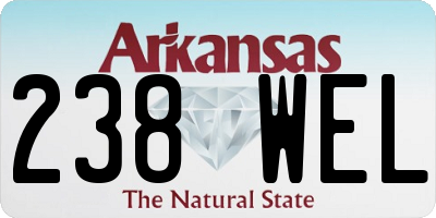 AR license plate 238WEL