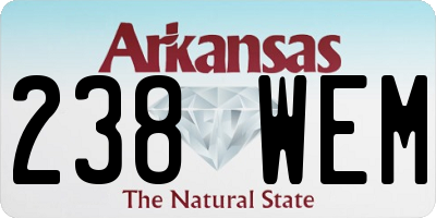 AR license plate 238WEM