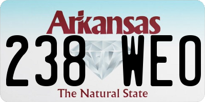 AR license plate 238WEO