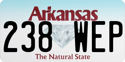 AR license plate 238WEP
