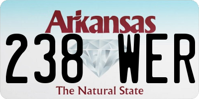 AR license plate 238WER