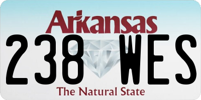 AR license plate 238WES