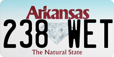 AR license plate 238WET