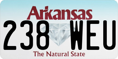 AR license plate 238WEU