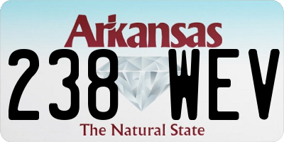 AR license plate 238WEV