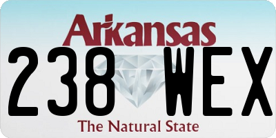 AR license plate 238WEX