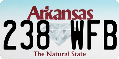 AR license plate 238WFB