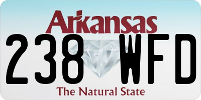 AR license plate 238WFD