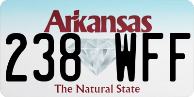 AR license plate 238WFF