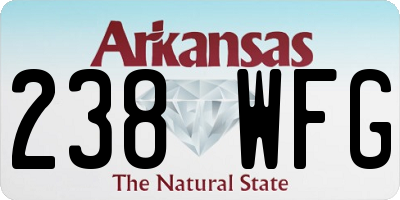 AR license plate 238WFG
