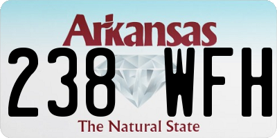 AR license plate 238WFH