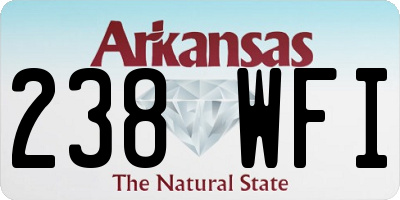 AR license plate 238WFI