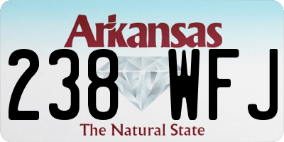AR license plate 238WFJ
