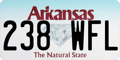AR license plate 238WFL