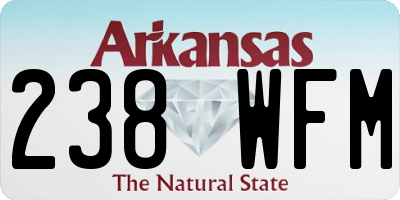 AR license plate 238WFM