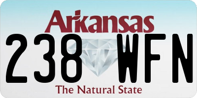 AR license plate 238WFN