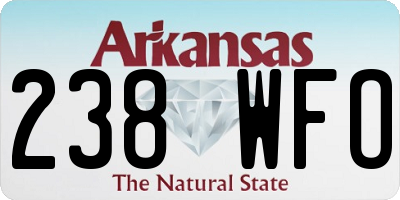 AR license plate 238WFO