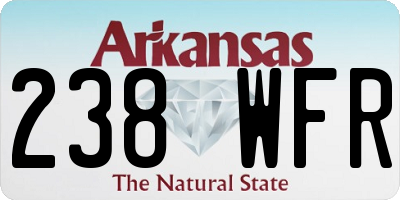 AR license plate 238WFR