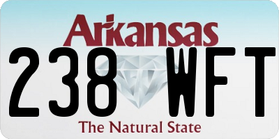 AR license plate 238WFT