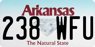 AR license plate 238WFU