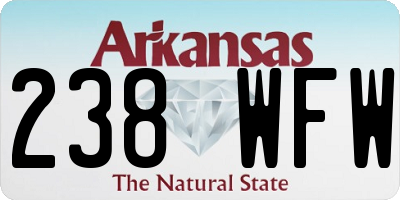 AR license plate 238WFW
