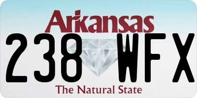 AR license plate 238WFX
