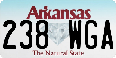 AR license plate 238WGA