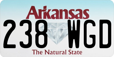 AR license plate 238WGD