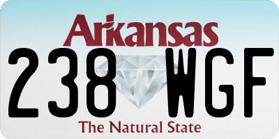 AR license plate 238WGF