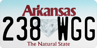 AR license plate 238WGG