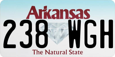 AR license plate 238WGH