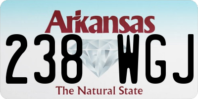 AR license plate 238WGJ