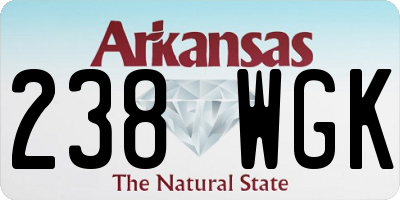 AR license plate 238WGK