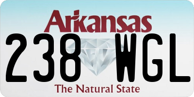 AR license plate 238WGL