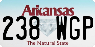 AR license plate 238WGP