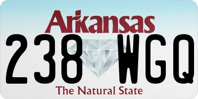 AR license plate 238WGQ