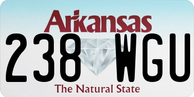 AR license plate 238WGU