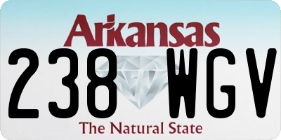 AR license plate 238WGV
