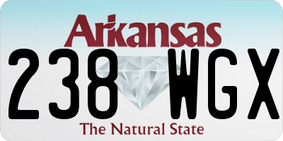 AR license plate 238WGX