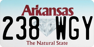 AR license plate 238WGY