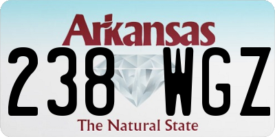 AR license plate 238WGZ