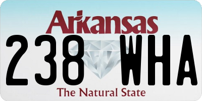 AR license plate 238WHA