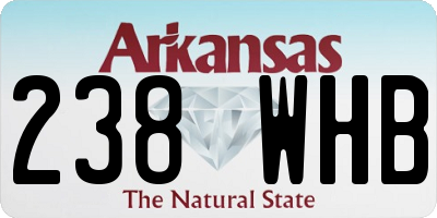 AR license plate 238WHB