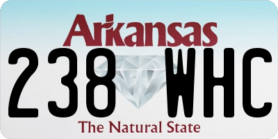 AR license plate 238WHC